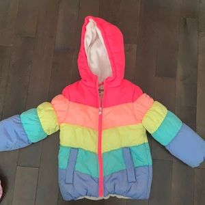 Rainbow puffer jacket